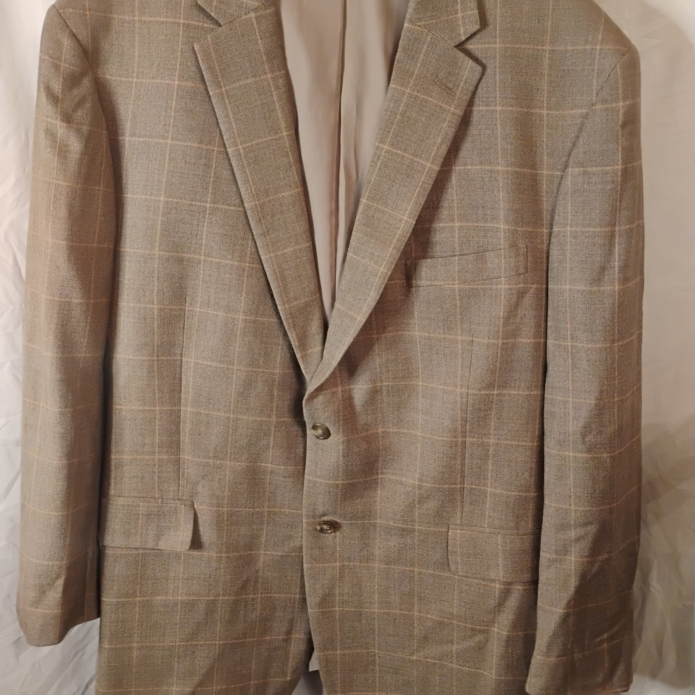 Jos. A. Bank Tan Striped Suit Jacket - Picture 1 of 8